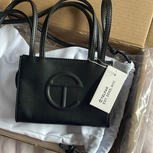 Authentic TELFAR Small Black Shopping Bag